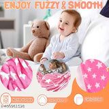 Brown star-patterned ac baby blanket, soft & warm for newborns (0-6 months), ideal for air-conditioned rooms, free size (100cm x 75cm) - Made in India