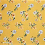 HOMICON yellow cotton elastic fitted double bedsheets with 2 pillow covers, super soft & floral print, ideal for 78x72+10 mattresses