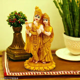 Resin Radha Krishna Idol (19cm x 11cm), exquisite Indian decorative gift for home, living room, mandir, or office