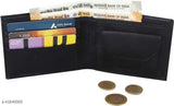 PU Classic World New ATM card holder wallet. Solid, slim, stylish bi-fold design for men and women, ideal for daily use and various trousers. Holds cards, coins, and cash comfortably