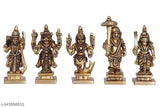 Brass Dashavatara idol set, ten incarnations of Lord Vishnu, brass material, religious statues for temple decor, height 25 inches