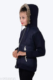 Woolen BLUSHH COLLECTION kids' jackets and coats, solid pattern for ages 11-12 and 12-13, hooded jacket set for mother & daughter on Gillkart