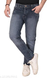 Solid denim men's jeans from HIBOK, India. High-quality casual wear for men