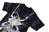 DeepBlack anime-inspired oversized t-shirt, cotton loop knit fabric, Kakashi Hatake design, lightweight and breathable for men & women, made in India
