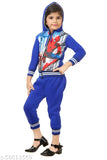 Multicolor girls' wool blend hooded jacket with Marvel heroes graphic design, full sleeve and zipper detail, ideal for casual wear in winter (India)