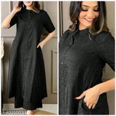Cotton striped set for women and girls (L: bust 40", shoulder 15", kurta waist 36", kurta length 42", bottom waist 36", bottom length 38"; XL: bust 42", shoulder 15.5", kurta waist 38", kurta length 42", bottom waist 38", bottom length 38"; XXL: bust 44", shoulder 16", kurta waist 40", kurta length 42", bottom waist 40", bottom length 38"; India-made cotton set)