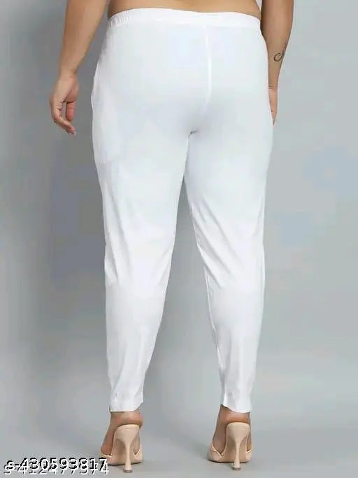 Fully cotton stretchable big size trousers, pack of 2 in solid colors, with both side pockets - Samar Collection, India origin