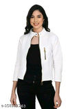 White wool long-sleeve jackets, solid design for S-XXXL sizes from India