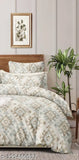White glace cotton double bedsheet set with 2 pillow covers, soft and comfortable bed linen