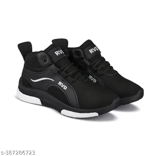 Black canvas and PVC lace-up sneakers for men, affordable and trendy from SOLECAP's collection