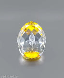 Yellow Shinde Exports Shirdi Sai Baba crystal dashboard idol, 25 inches long and 6 inches high, glass material, home decor or car gift