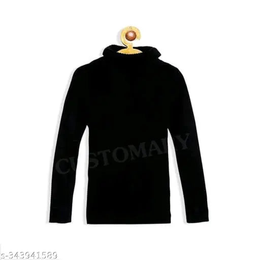 Striped wool high neck sweater for kids, soft and ideal for layering against cold winds