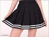 Printed cotton Swara Craft high-waisted above-knee mini skirt with shorts underneath, India origin