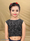 Trending polycotton baby girl saree for wedding and party wear with embellished net blouse and velvet accents, size 3-4 years