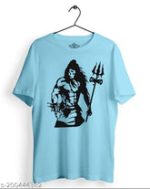 Trendy white polyester round neck t-shirt for men, printed design, short sleeves, machine washable