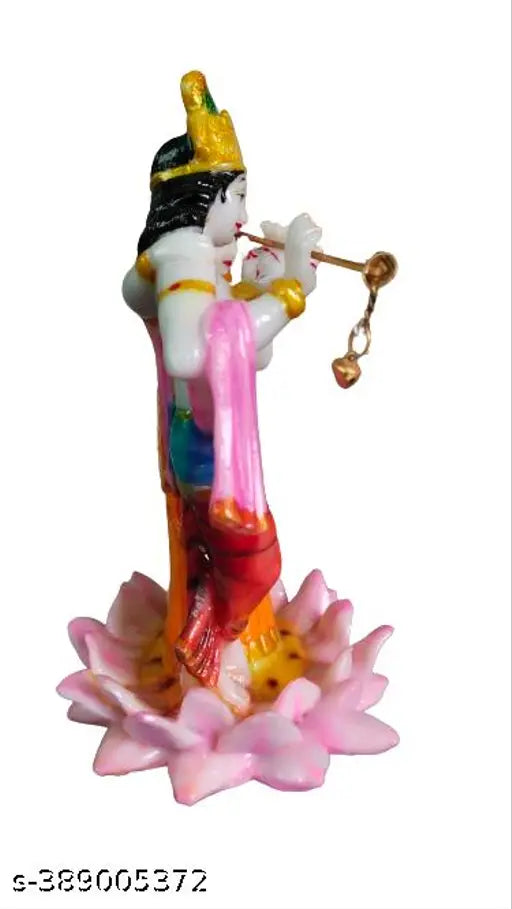 Indian marble Kamal Radha Krishna idol (5x9x4 inches), Pooja room decor or spiritual showpiece for North East direction, Vastu-friendly gift option