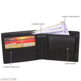 Premium faux leather men's wallet with 2 compartments, solid color, and card holder. Indian crafted trendy formal purse for modern men