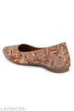 Synthetic Prosak 867brown women's ballerinas for various occasions, featuring closed backs and flat soles - Indian footwear
