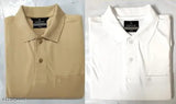 Camel white slim-fit half sleeve cotton blend T-shirt with pocket, solid color on display rack
