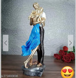 Large, 155-inch romantic couple showpiece in resin, ideal for home decor. Multicolor, elegant, and soothing figurines by NIHARIKA CREATIONS. Perfect Valentine's Day or anniversary gift. Made in India