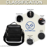 Brown faux leather men's sling bag, perfect for travel and outdoor activities