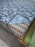 Checkered PVC waterproof bedsheet, size 72x78 inch for child or adult, ideal for double bed. Made in India