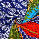 Jaipuri Cotton single bedsheet & pillow cover, superfine peacock print on 100% cotton, perfect for summer adult use, traditional Rajasthani screen printing method