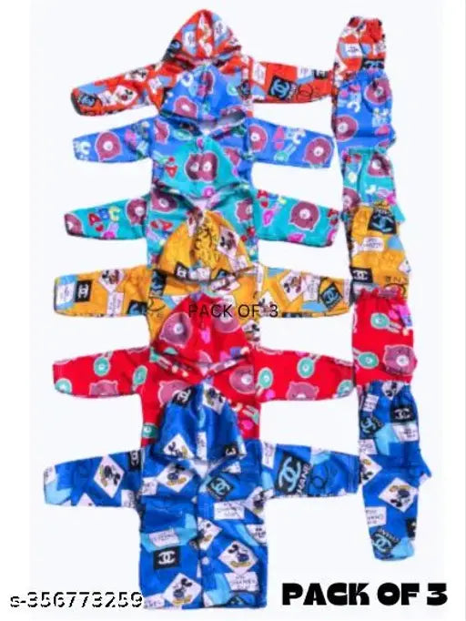 Soft wool unisex newborn baby clothes set (3 colors), long-sleeved, printed top & bottom, winter wear for boys & girls