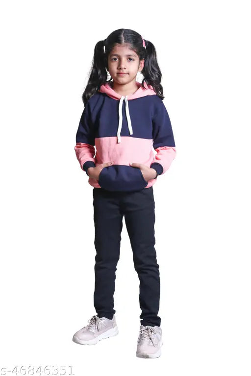 Wool self-design sweatshirt for kids, GIRLS & BOYS SIZES 1-8 years (India)