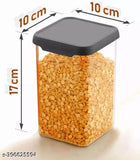 Black unbreakable plastic grocery container pack of 12 (1200ml each), airtight and stackable for efficient storage