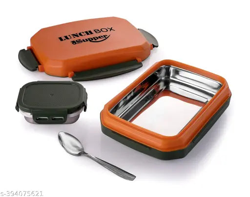 Stainless steel leak-proof lunch box, 850ml, perfect for school & office use