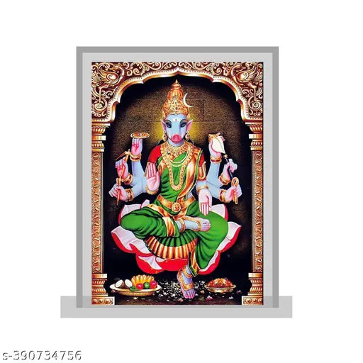 Multicolor acrylic Varahi Amman idol for car or home decor, ideal gift for offices and events
