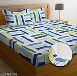 Grey Premium Cotton Elastic King Size Fitted Bedsheets with 2 Pillow Covers, Double Bed, All-around Elastic, 72x78+10 inches