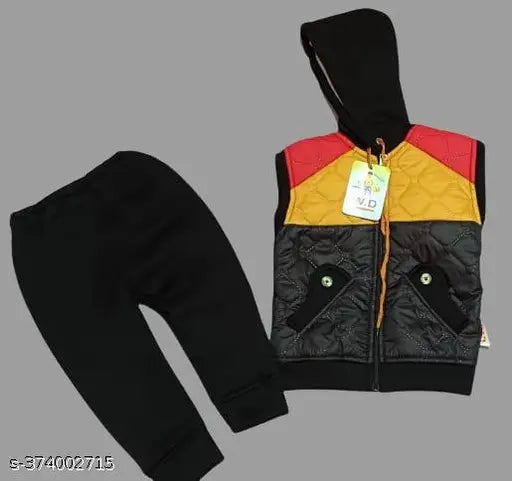 Multicolor wool net Boys Party festive jacket and pant for toddlers, 0-2 years, Indian handcrafted design