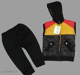 Multicolor wool net Boys Party festive jacket and pant for toddlers, 0-2 years, Indian handcrafted design