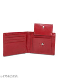 Red artificial leather men's formal wallet with 4 card slots, PU material, WALLETIN WI_CardPK_RedCroco design, perfect for evening parties or travel