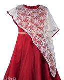 Silk blend net, modern classy frock dress for kids (3-4, 4-5, 5-6 yrs), Indian party wear