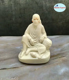 Marble Shirdi Saibaba Idol, size 11x8x7cm, handmade in India, washable with water and milk