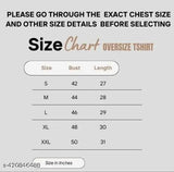 Cotton blend oversize t-shirt for women, loose fit, drop shoulder design, printed pattern