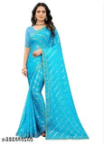 Lyra fancy Leheri saree in Lycra, dupion silk blouse with Zari woven pattern for party wear