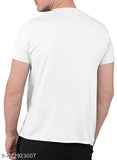Men's graphic printed polyester t-shirt, My Life Line Alphabet N typography round neck, white self-design pattern - versatile fashion for any season and occasion