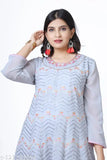 Georgette Anarkali suit with sharara & dupatta set, embroidered, three-quarter sleeves - Indian women's traditional wear