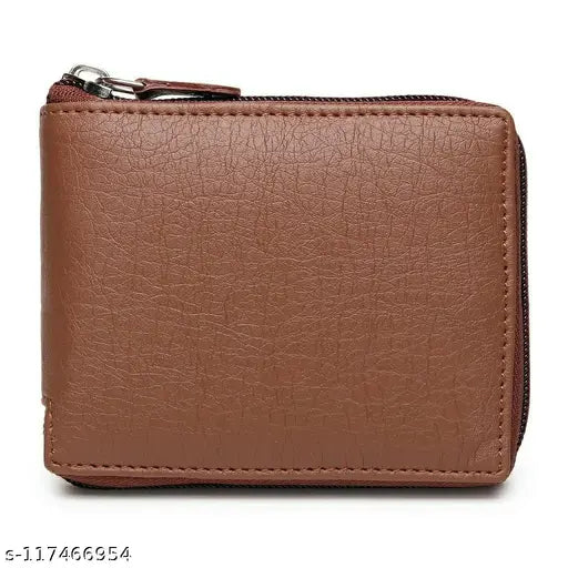 Royal Craft faux leather fashion wallet, 2 compartments, free size (12cm x 10cm), modern men's accessory from India