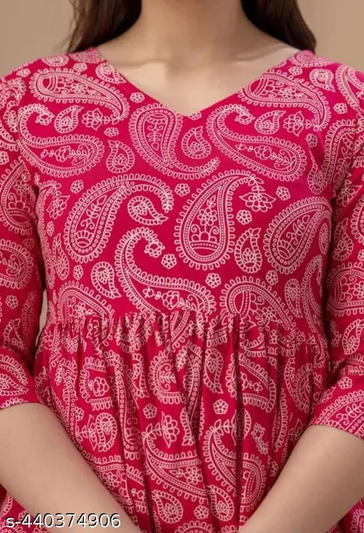 Pink premium rayon women's co-ord set (XS-XXL), trendy printed top & pants, cotton blend fabric, India