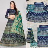 Banarasi art silk lehenga choli, jacquard patterned with 38m waist, 41m length, India origin