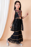 Cotton blend palazzo dress with embroidery, stylish for 5-8 year old girls. Indian girls fashion wear