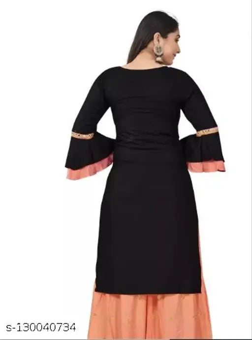 Rayon Banita Sensational Women's Kurta Set & Dupatta, embroidered net pattern, three-quarter sleeves, India origin