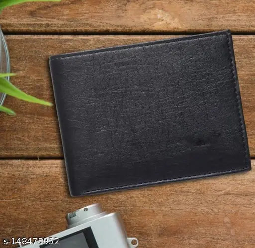 Brown faux leather Batua Tan men's wallet, featuring 5 compartments and black artificial leather for a trendy, versatile style