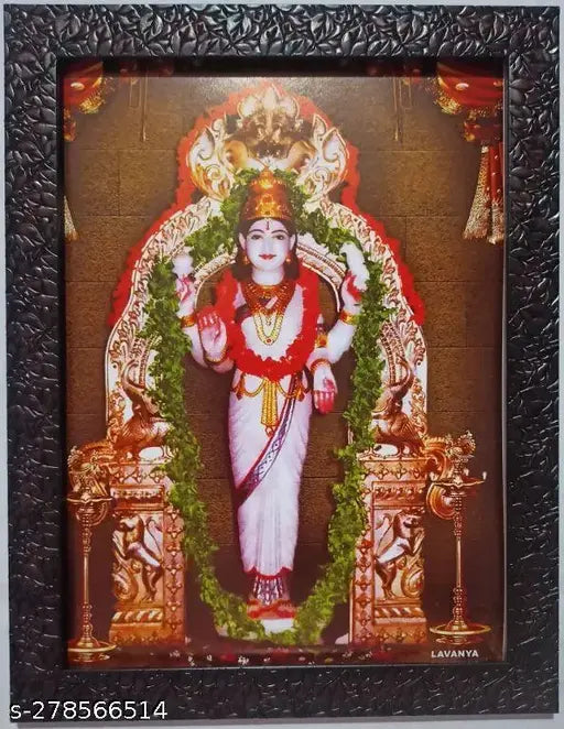 Synthetic resin, 9x12 inch Indian indoor photo frame featuring Sri Vasavi Kanyaka Parameshwari Vasavi Mata