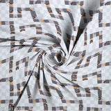 Glace cotton geometric double fitted bedsheet & 2 pillow covers, ideal for adult bedrooms